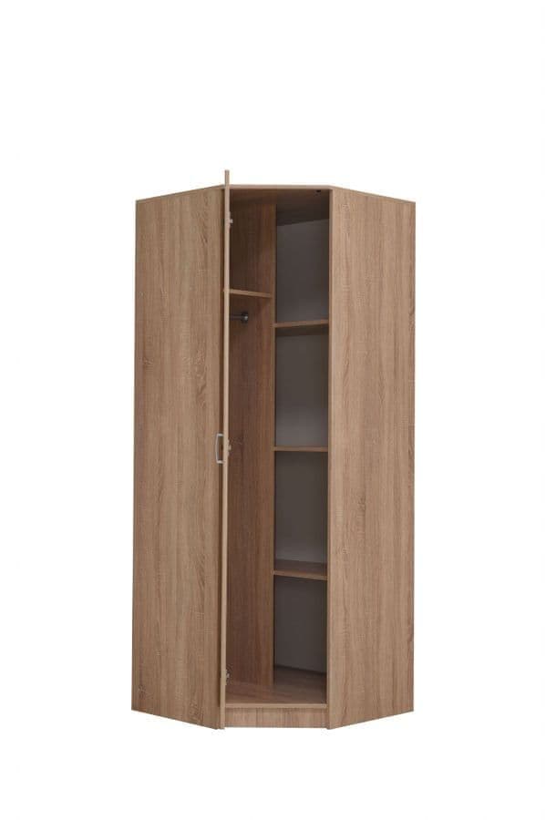 Miami Sonoma Oak Effect Corner Wardrobe — angled product view
