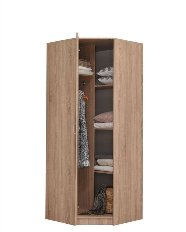 Miami Sonoma Oak Effect Corner Wardrobe — front product view