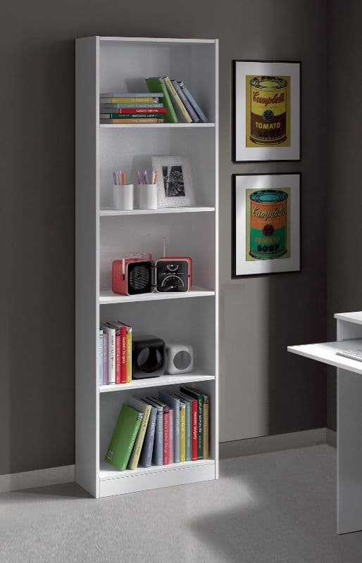 Mila Arctic White Bookcase