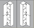 Milano Tall Narrow Bathroom Cupboard White Gloss