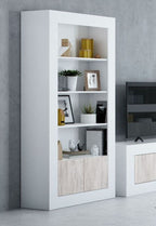 Montreal White And Wood Effect Tall Bookcase