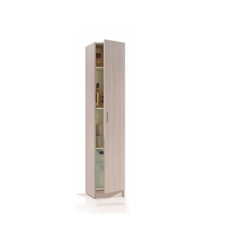 Multi Purpose Oak Narrow Storage Cupboard — angled product view