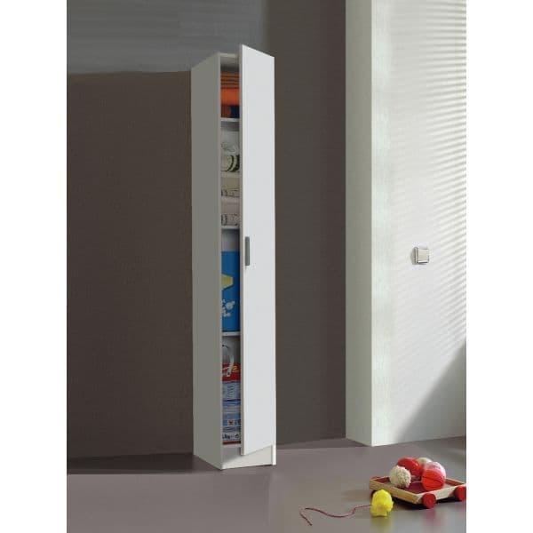 Multi Purpose White Narrow Storage Cupboard — main product view