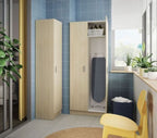 Multi Tall Oak Effect 2 Door Utility Universal Storage Cupboard