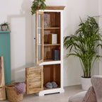 Alfie Wood Bookcase/Display Cabinet - 3 Shelves & 1 Door
