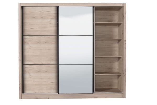 Navara Oak Effect Sliding Door Wardrobe — alternate product view