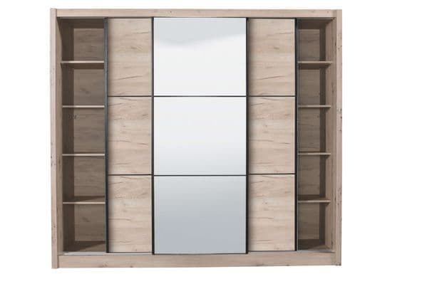 Navara Oak Effect Sliding Door Wardrobe — side product view