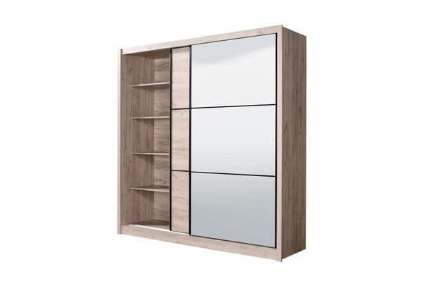 Navara Oak Effect Sliding Door Wardrobe 215cm — alternate product view