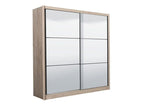 Nevada Artisan Oak Effect Full Mirrored Sliding Door Wardrobe