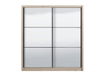 Nevada Artisan Oak Effect Full Mirrored Sliding Door Wardrobe