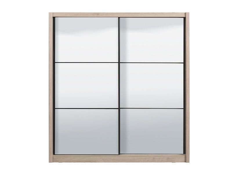 Nevada Artisan Oak Effect Full Mirrored Sliding Door Wardrobe