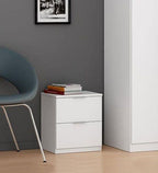 Nina 2 Drawer Bedside Cabinet Arctic White