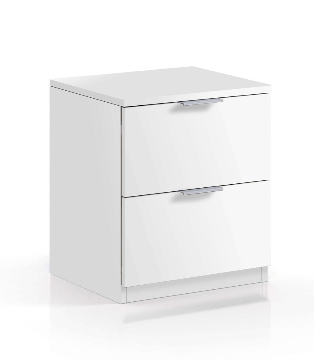 Nina 2 Drawer Bedside Cabinet Arctic White
