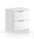 Nina 2 Drawer Bedside Cabinet Arctic White