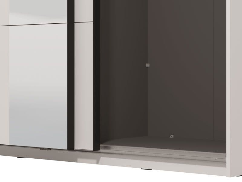 Noah White Sliding Wardrobe With Mirror