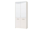 Osaka White Mirrored Large 50 Pair Shoe Cabinet Cupboard
