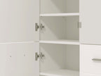 Osaka White Mirrored Large 50 Pair Shoe Cabinet Cupboard