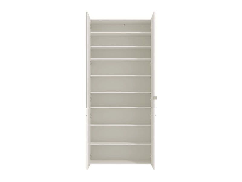 Osaka White Mirrored Large 50 Pair Shoe Cabinet Cupboard