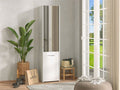 Osaka White Mirrored Slim Shoe Cabinet Cupboard