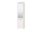 Osaka White Mirrored Slim Shoe Cabinet Cupboard