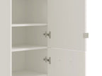 Osaka White Mirrored Slim Shoe Cabinet Cupboard