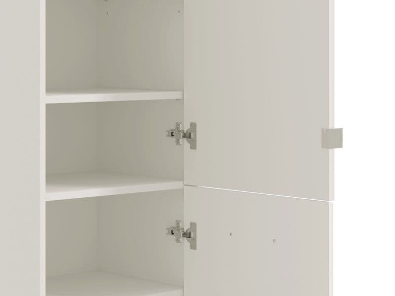 Osaka White Mirrored Slim Shoe Cabinet Cupboard