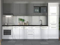 Pedro White Gloss and Grey Kitchen Units