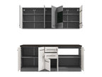 Pedro White Gloss and Grey Kitchen Units