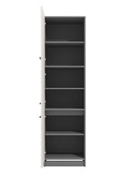 Pedro White High Gloss And Grey 60cm Wide Tall Kitchen Larder Unit Pantry Cupboard