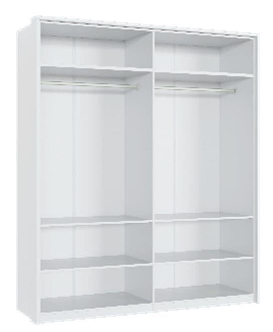 Rado 4 Door White High Gloss Mirrored Wardrobe — alternate product view