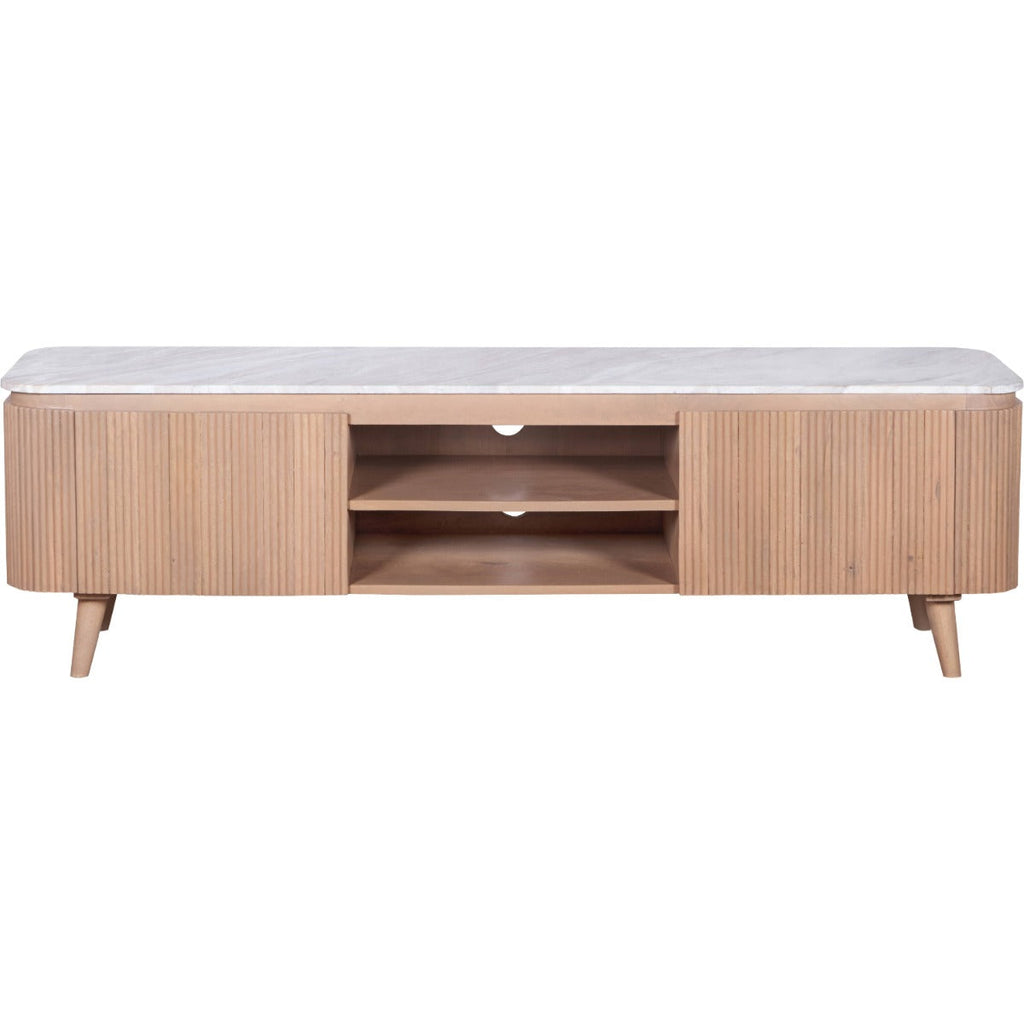 Ashford Natural Marble & Wood Large Tv Cabinet