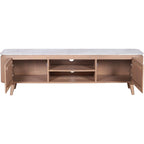 Ashford Natural Marble & Wood Large Tv Cabinet