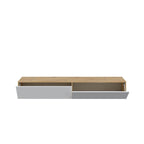 Reyes Nordic Oak Effect And White Wall Mounted Floating Wide Large TV Unit