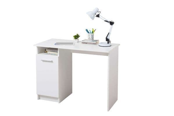 Reygo Matt White Computer Desk