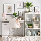 Reygo Matt White Computer Desk