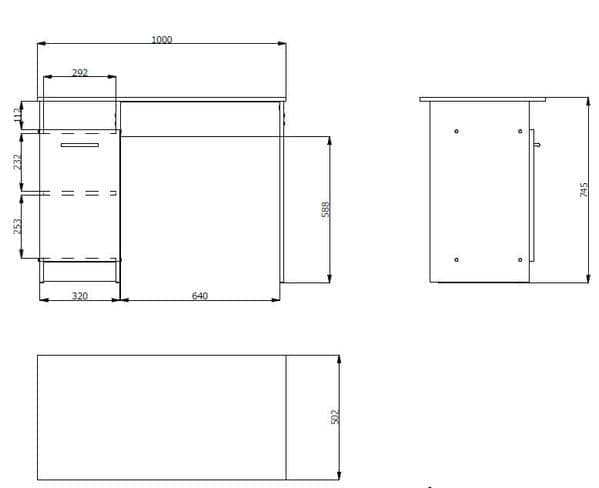 Reygo Sonoma Oak Computer Desk
