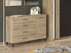 Romero Oak Effect 1 Door 4 Drawer Sideboard Storage Unit