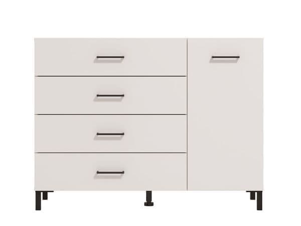 Romero White 1 Door 4 Drawer Sideboard Storage Unit — alternate product view