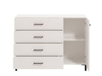 Romero White 1 Door 4 Drawer Sideboard Storage Unit