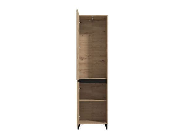 Rosmara Artisan Oak Effect Slim Narrow Shallow Depth Hallway Wardrobe — angled product view