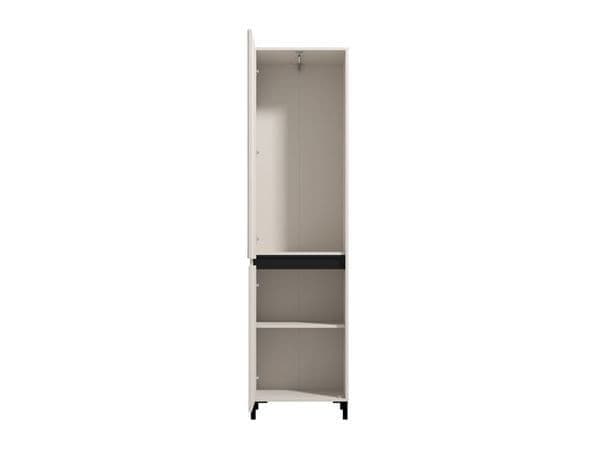 Rosmara Cashmere Taupe Slim Narrow Shallow Depth Hallway Wardrobe — angled product view