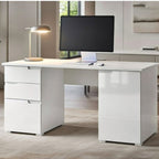 Santino Large White Gloss Computer Desk