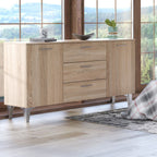 Santino Sonoma Oak Effect Large Wide 2 Door / 3 Drawer Sideboard
