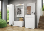 Santino White Gloss Hallway Coat Rack