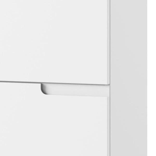 Santino White Gloss Short Narrow Bookcase — alternate product view