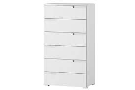 Santino White High Gloss Tall 6 Drawer Chest of Drawers