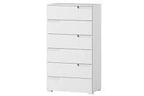 Santino White High Gloss Tall 6 Drawer Chest of Drawers