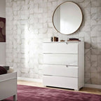 Santino White High Gloss 4 Drawer Chest of Drawers