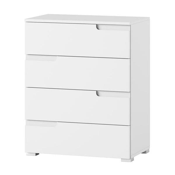 Santino White High Gloss 4 Drawer Chest of Drawers