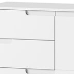 Santino White High Gloss 4 Drawer Chest of Drawers